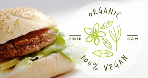 Delicious Vegan Burger with Organic Ingredients Display