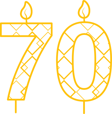 70th Birthday Neon Candle Outline on Transparent Background - Download Free Stock Videos Pikwizard.com
