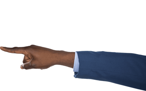 african american businessman hand pointing on transparent background - Download Free Stock Videos Pikwizard.com