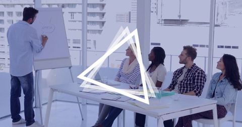 Team Brainstorming Session in Modern Conference Room