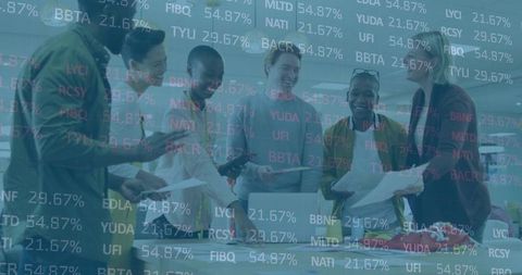 Dynamic finance team engaged in data review meeting