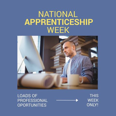 Celebrating Apprenticeship Week with Office Worker - Download Free Stock Templates Pikwizard.com