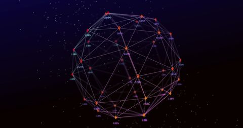Digital Sphere of Global Connected Networks with Data Points - Download Free Stock Images Pikwizard.com