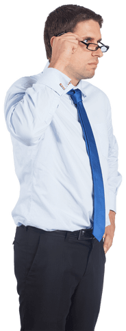 Serious Businessman Adjusting Glasses Transparent Background - Download Free Stock Videos Pikwizard.com
