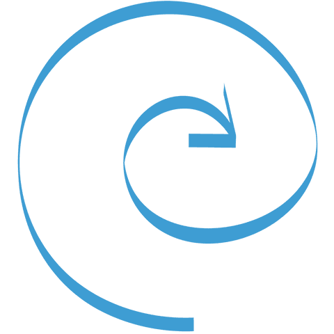 blue swirling arrow symbol on transparent background - Download Free Stock Videos Pikwizard.com