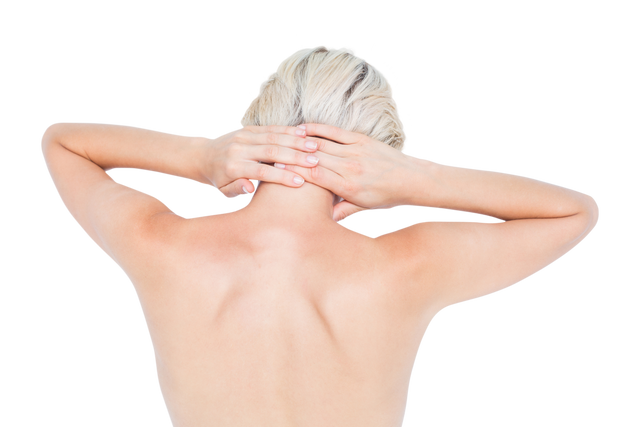 Transparent View of Woman Holding Neck in Pain - Download Free Stock Videos Pikwizard.com