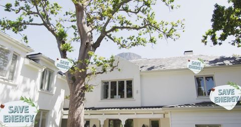 Sustainable House Emphasizing Energy Conservation Concept