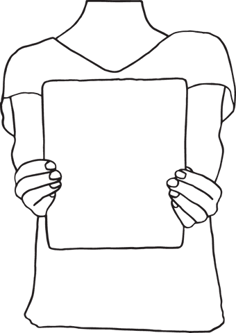 transparent outline of woman holding digital tablet - Download Free Stock Videos Pikwizard.com