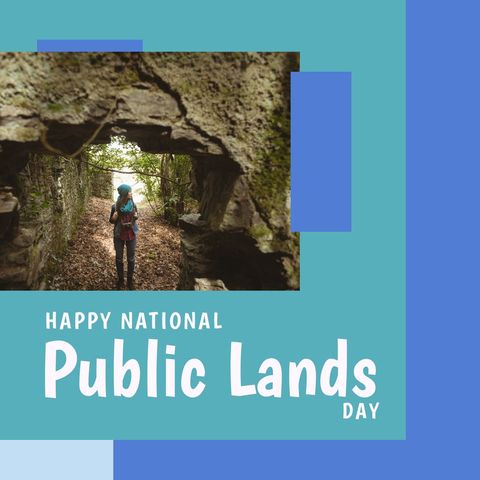Woman Enjoying Scenic Hike Celebrating Public Lands Day