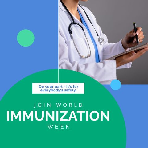World Immunization Week Health Awareness Design - Download Free Stock Templates Pikwizard.com