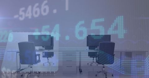 Digital Financial Data and Modern Office Desks - Download Free Stock Images Pikwizard.com