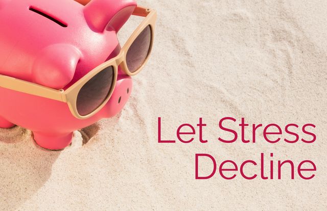 This whimsical depiction of a piggy bank on sand, wearing sunglasses, illustrates the idea of stress-free savings. Perfect for promoting financial services, savings accounts, financial wellness programs, and stress reduction campaigns. The visual serves as a reminder that managing finances wisely can lead to relaxing and worry-free experiences.