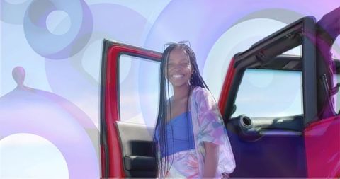 Woman in Sunglasses Enjoys Scenic Beachfront Day