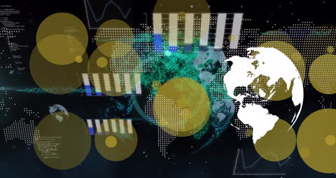 Global Finance and Technology Concept with Animated Graphs