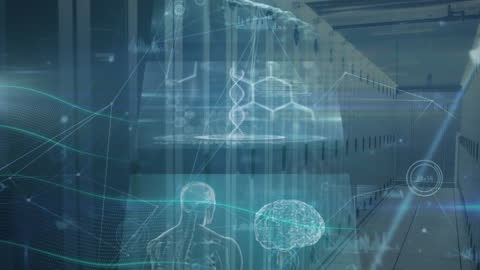 Futuristic Data Processing and Neural Network Visualization