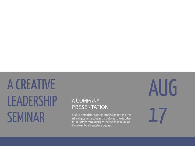 Creative Leadership Seminar Event Flyer with Date and Details - Download Free Stock Templates Pikwizard.com