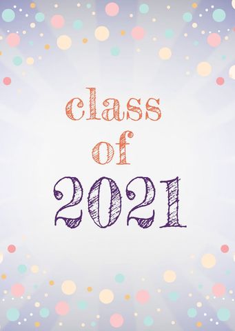 Class of 2021 Graduation Celebration Design with Festive Dots - Download Free Stock Templates Pikwizard.com