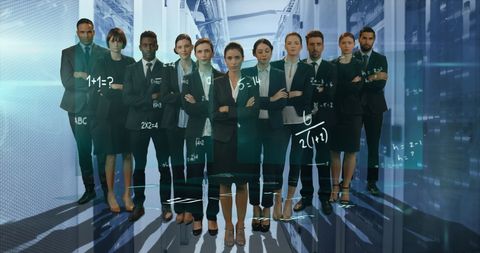Diverse Business Team with Mathematical Concepts in Modern Office - Download Free Stock Images Pikwizard.com