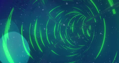 Neon Green Tunneled Into Endless Snowy Abstraction