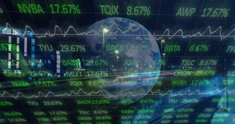 Global Finances and Digital Data With Night Traffic