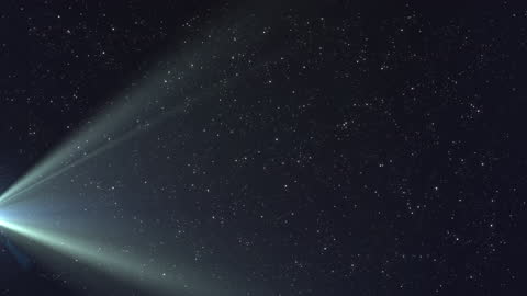 Mystical Streams of Light Across Starry Sky Background