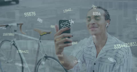 Entrepreneur Engaged with Digital Data on Smartphone