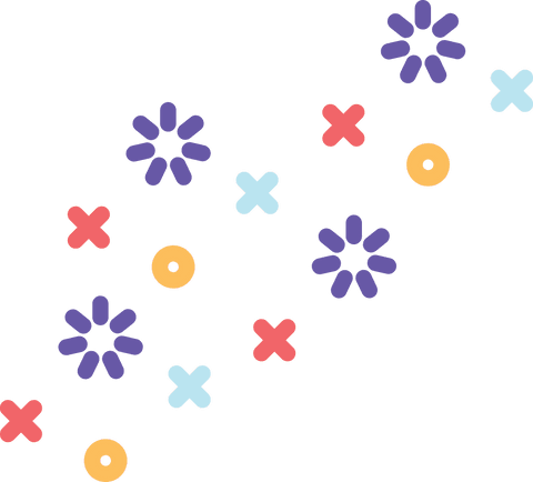 Colorful Crosses and Flower Shapes on Transparent Vector Design - Download Free Stock Videos Pikwizard.com