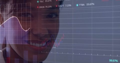 Businesswoman Analyzing Financial Charts with Confident Smile - Download Free Stock Images Pikwizard.com