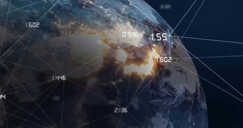 Digital Data Analytics Visualization on Global Network - Download Free Stock Images Pikwizard.com