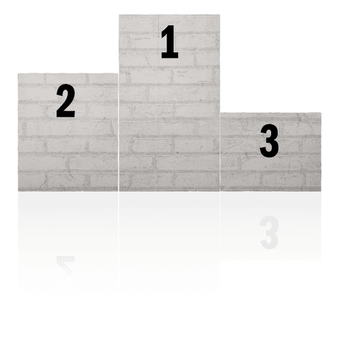 Transparent Vector Brick Podium with Numbers Illustration - Download Free Stock Videos Pikwizard.com