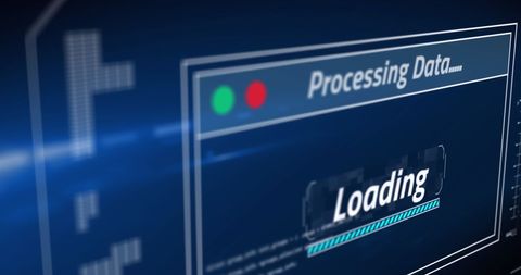 Digital Interface Showing Data Loading and Processing - Download Free Stock Images Pikwizard.com