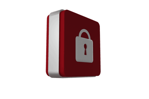 digital cube with padlock symbol on transparent background - Download Free Stock Videos Pikwizard.com