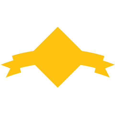 Yellow Geometric Badge with Ribbon on Transparent Background - Download Free Stock Videos Pikwizard.com