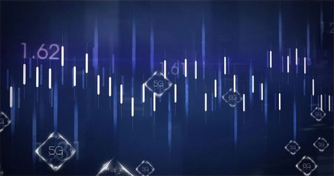 Streaming Data with 5G Icons in a Digital Interface