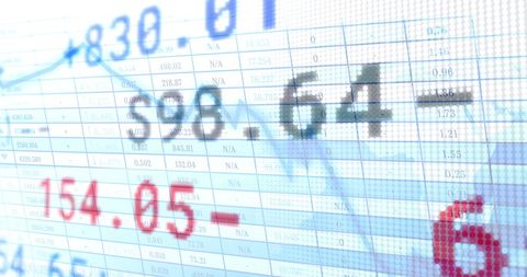 Digital Stock Market Data Display with Analytical Graphs - Download Free Stock Images Pikwizard.com