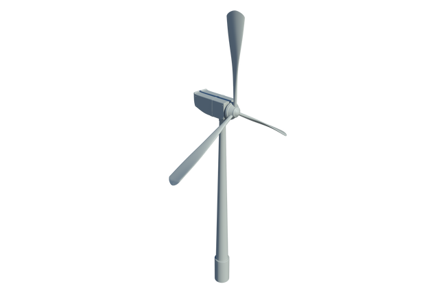 Transparent Isolated Gray Windmill with Three Blades in Minimalist Design - Download Free Stock Videos Pikwizard.com