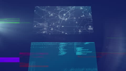 Glitch In Digital Data Network Interface Animation
