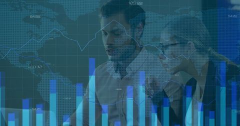 Global Financial Analysis with Business Teamwork and Technology Concept - Download Free Stock Images Pikwizard.com