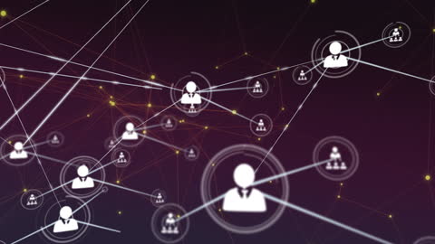 Digital Networking Concept Overlay with Abstract Connections