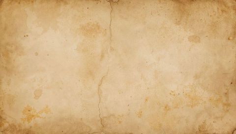Vintage aged parchment paper texture with center crease, stains and foxing spots