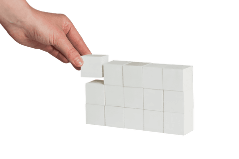 hand stacking building blocks on transparent background - Download Free Stock Videos Pikwizard.com