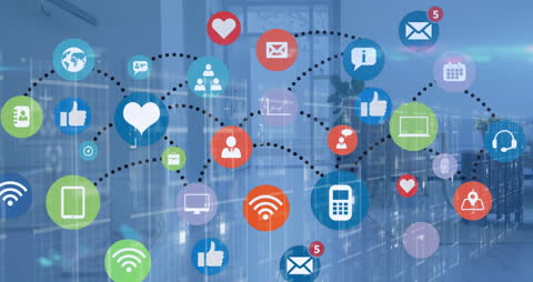 Digital Connectivity Concept with Business Icons