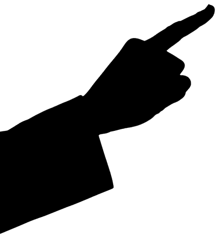 Transparent silhouette of overstretched hand