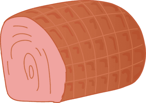 illustration of ham roast with cross-hatch on transparent background - Download Free Stock Videos Pikwizard.com