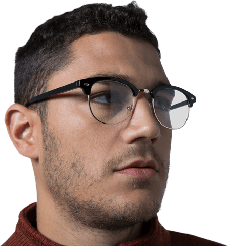 caucasian man wearing glasses facial expression on transparent background - Download Free Stock Videos Pikwizard.com