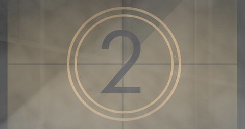 Vintage Film Countdown Animation Number 2 - Download Free Stock Images Pikwizard.com