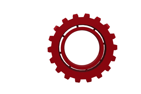Transparent Red Gear Isolated for Industrial Design - Download Free Stock Videos Pikwizard.com