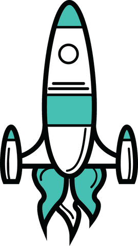 Transparent Turquoise Rocket Illustration PNG Vector - Download Free Stock Videos Pikwizard.com