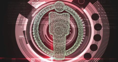 Digital Human Figure Overlaid on Futuristic Data Interface - Download Free Stock Images Pikwizard.com