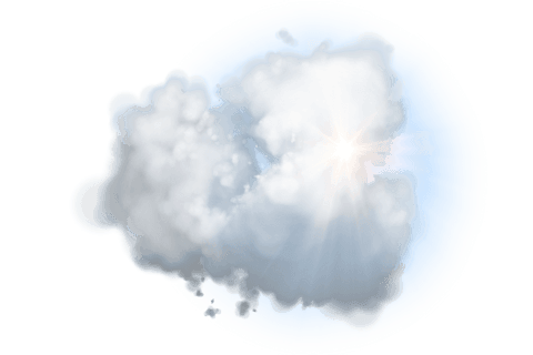 sunny cloud with sunburst on transparent background - Download Free Stock Videos Pikwizard.com